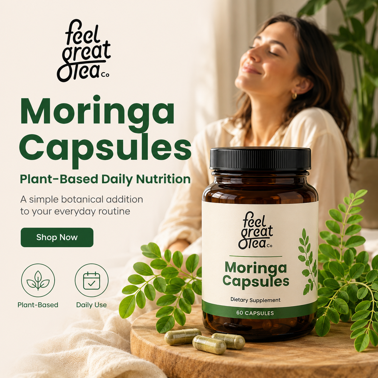 Feel Great Tea Co. Moringa Capsules