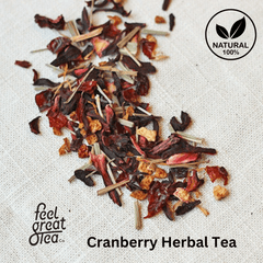 Cranberry Herbal Tea - Premium Teas from Feel Great Tea Co. - Just 1499! Shop now at Feel Great Tea Co.